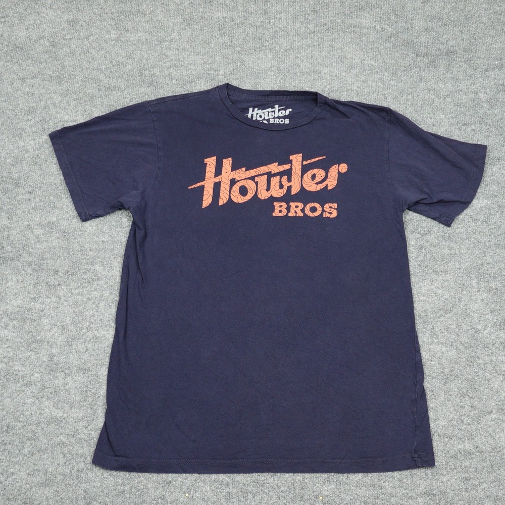 Howler Bros Shirt Mens Medium Navy Blue Graphic Logo Short Sleeve Cotton T-Shirt